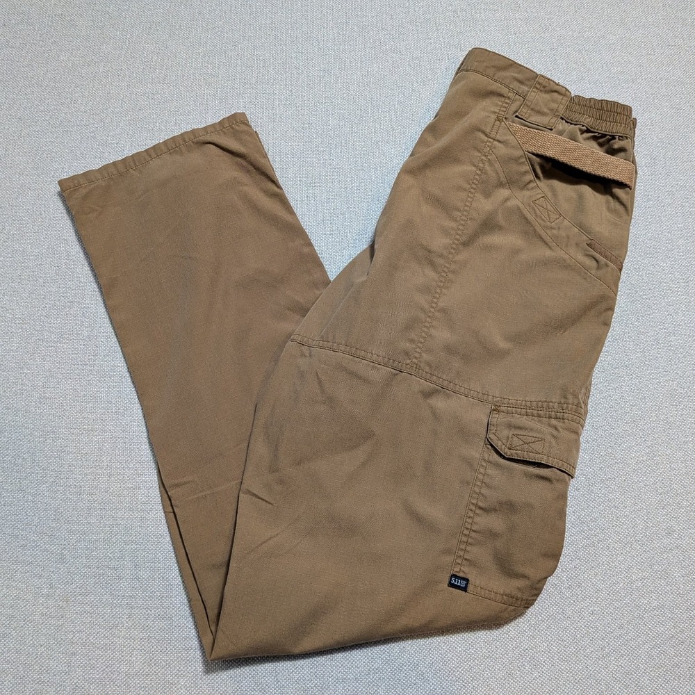 5.11 Tactical Series Mens Pants 74273 Tan 38x36 Canvas Regular Cargo Polyester